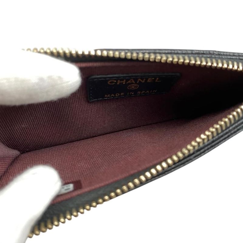 Chanel Coin Case Classic Zip Fragment Ap2570 Quilted Caviar Leather Coco — view 7