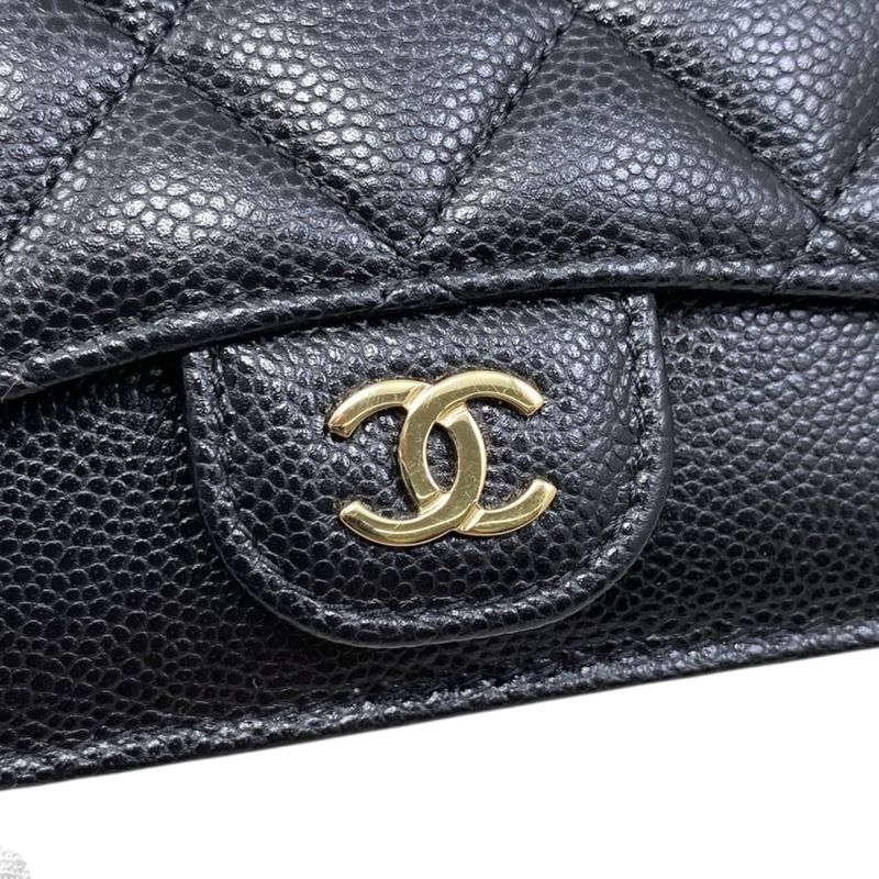 Chanel Coin Case Classic Zip Fragment Ap2570 Quilted Caviar Leather Coco — view 5