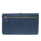 Fendi Pecan Pattern 8 M0284 Leather Canvas Blue Brown Clutch Bag 0475 — view 3