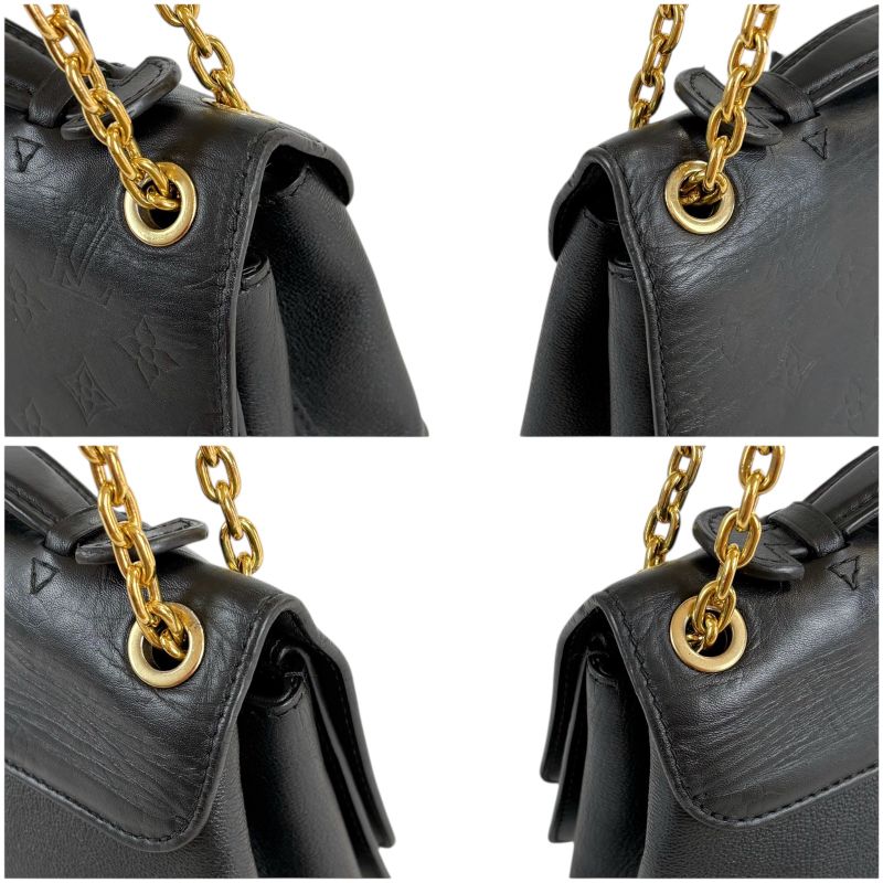 Louis Vuitton Monogram Shadow Very Chain Bag 2-Way Noir Black Leather
