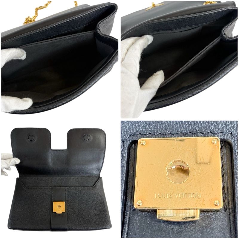 Louis Vuitton Monogram Shadow Very Chain Bag 2-Way Noir Black Leather