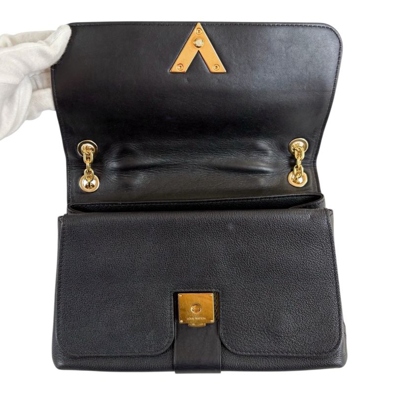 Louis Vuitton Monogram Shadow Very Chain Bag 2-Way Noir Black Leather