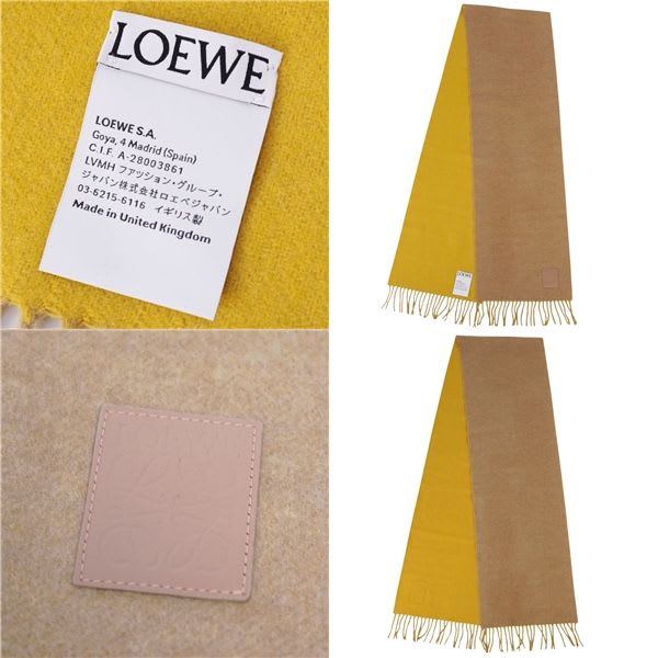 Loewe Muffler Shawl Fringe Wool Cashmere Lady Scarf — view 5