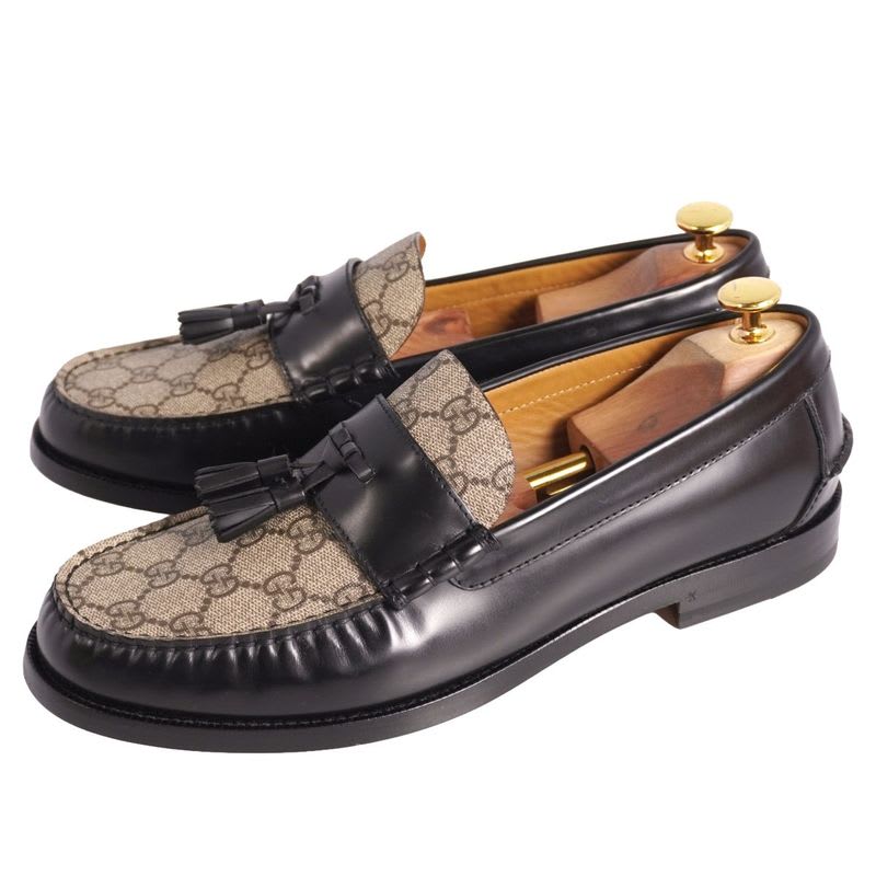 Gucci Loafers Moccasins Tassel GG Supreme Leather — view 2