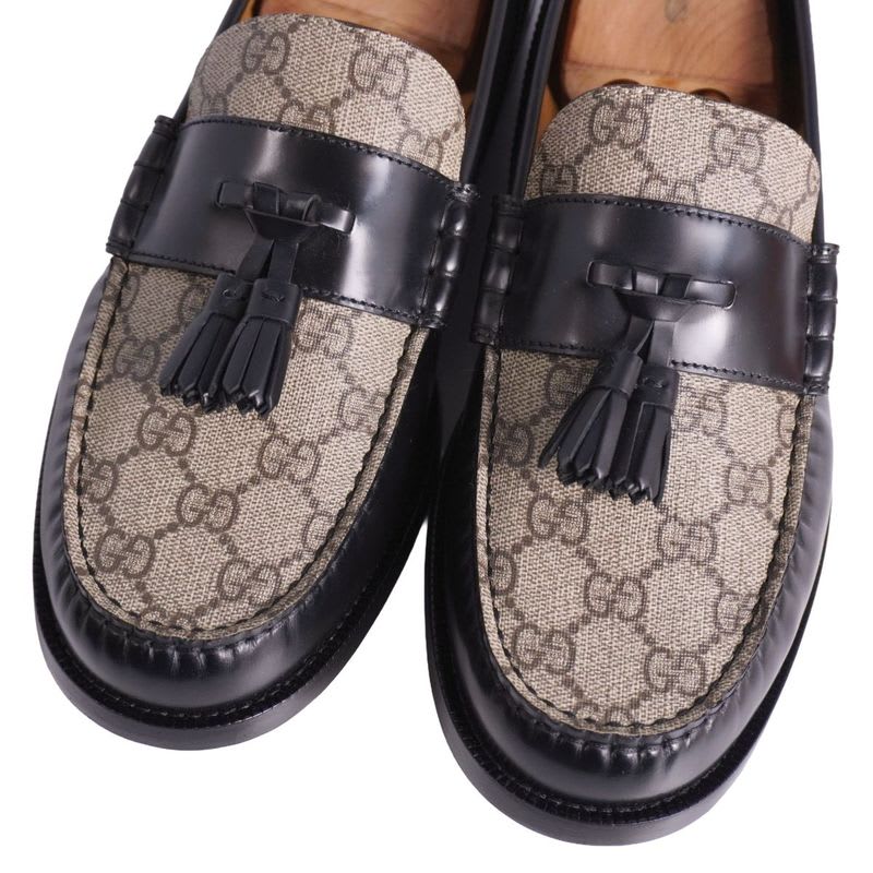 Gucci Loafers Moccasins Tassel GG Supreme Leather — view 3