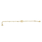 Christian Dior CD Logo GP Rhinestone Faux Pearl Bracelet Gold 04991 — view 5
