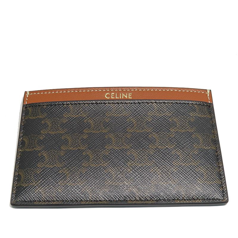 Celine Plain Card Holder Triomphe Tan 10 B702 Bq4 — view 7