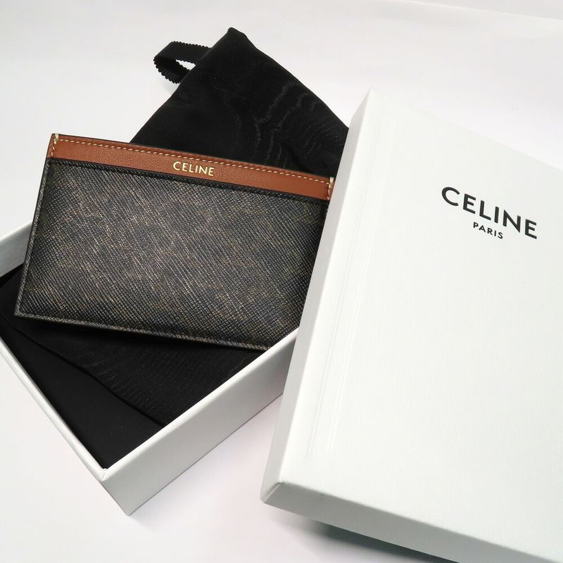 Celine Plain Card Holder Triomphe Tan 10 B702 Bq4 — view 8