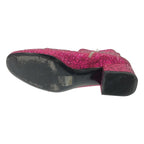 Saint Laurent Paris Side Zip Glitter Lame Short Boots Pink 36 — view 4