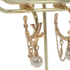 Louis Vuitton Blooming Pearl Earrings Metal Gold — view 7