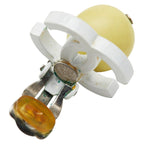 Chanel Coco Mark Earrings Swing White Yellow Plastic — view 6