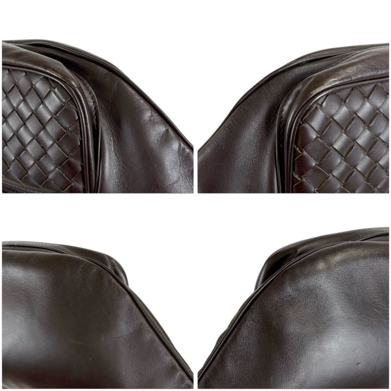 Bottega Veneta Intrecciato Leather Waist Pouch Crossbody Bag Dark Brown