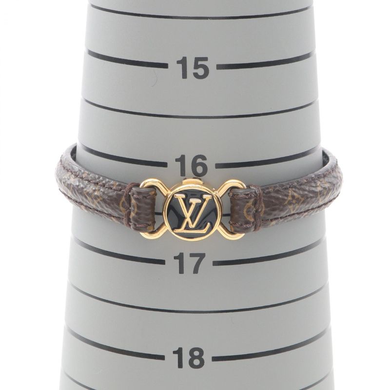 Louis Vuitton Bracelet Click It Monogram Leather GP Bangle — view 6