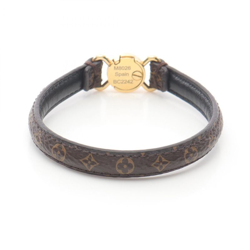 Louis Vuitton Bracelet Click It Monogram Leather GP Bangle — view 3