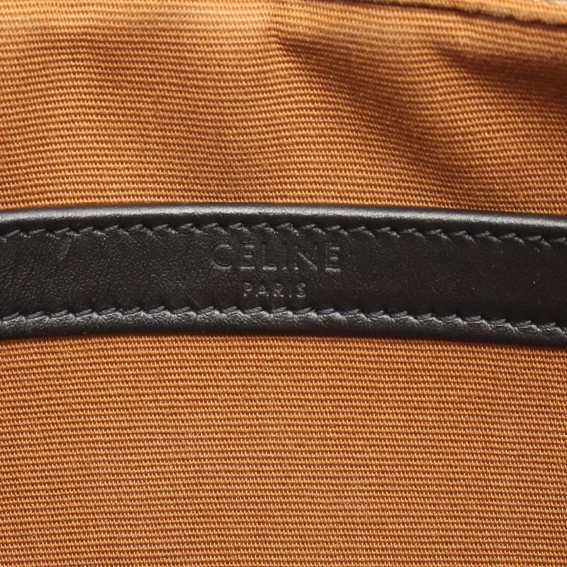 Celine Shoulder Bag Triomphe Medium Messenger Black Coated — view 4