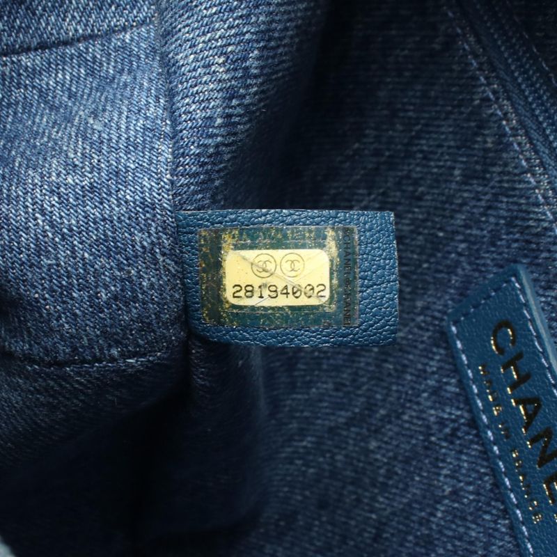 Chanel Waist Bag Body Denim Blue Coco Charm — view 5