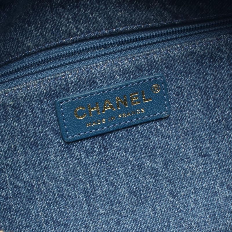 Chanel Waist Bag Body Denim Blue Coco Charm — view 4