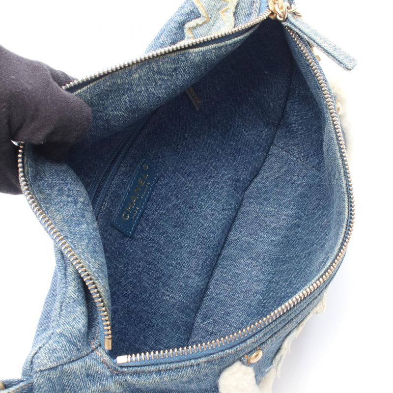Chanel Waist Bag Body Denim Blue Coco Charm — view 3