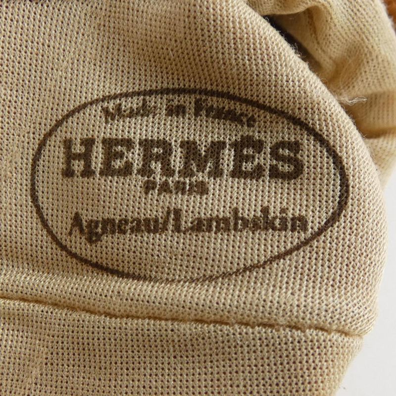 Hermes Tan Leather Gloves — view 3