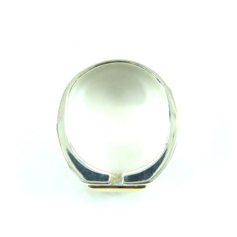 Hermes Vintage Bucket Ring 925 18K Silver Gold 50 To Size — view 9