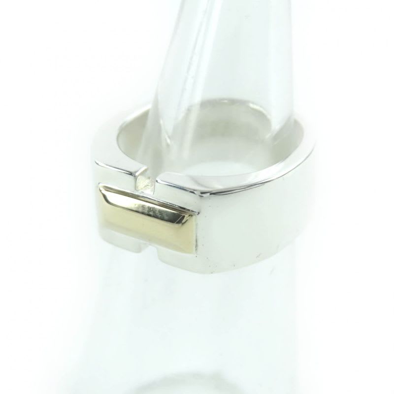 Hermes Vintage Bucket Ring 925 18K Silver Gold 50 To Size — view 5