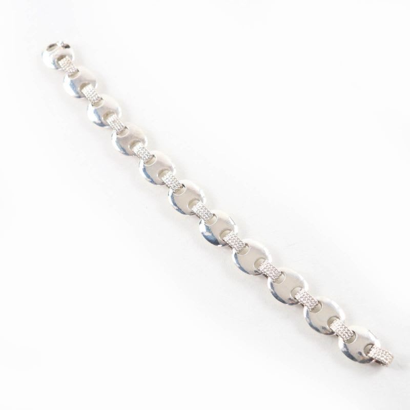 Hermes Vintage Schrois 925 Bangle Accessory Bracelet Silver Weight 51.1 — view 4