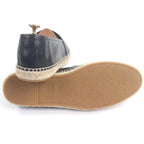 Saint Laurent Paris Leather Jute YSL Stitch Espadrilles Slip-on Flat — view 5