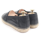 Saint Laurent Paris Leather Jute YSL Stitch Espadrilles Slip-on Flat — view 6