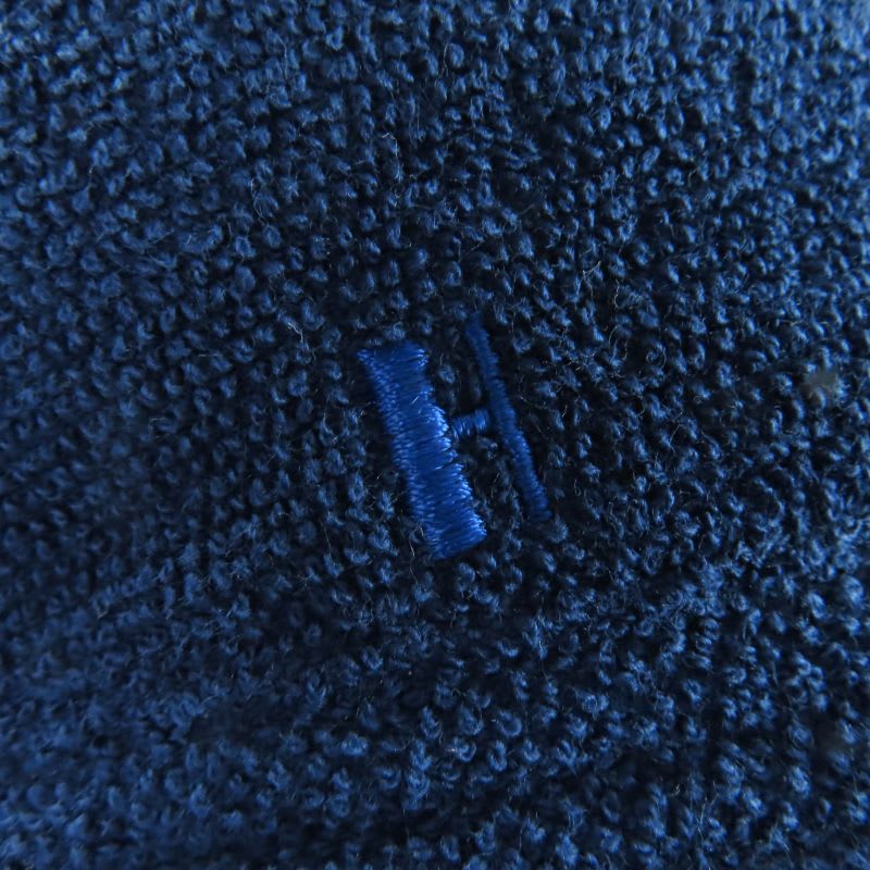 Hermes 100% Cotton H Logo Embroidery Bucket Hat Navy 59 Box And Storage Bag — view 9