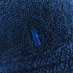 Hermes H Logo Embroidery Cotton Bucket Hat Navy
