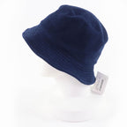 Hermes H Logo Embroidery Cotton Bucket Hat Navy