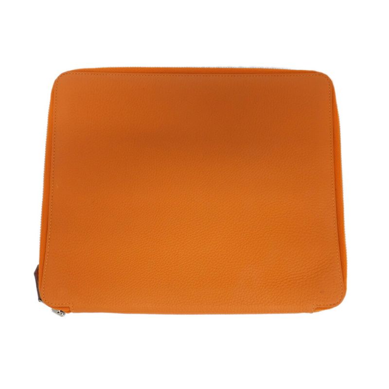 Hermes E-zip Tablet Case Togo Orange R Stamp Manufactured — view 2
