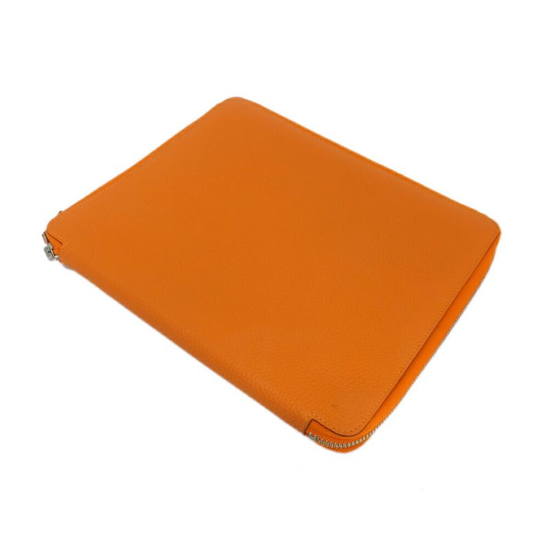 Hermes E-zip Tablet Case Togo Orange R Stamp Manufactured — view 9