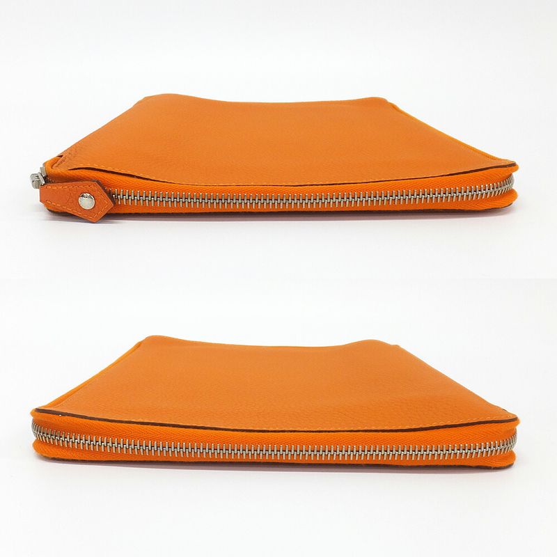 Hermes E-zip Tablet Case Togo Orange R Stamp Manufactured — view 3