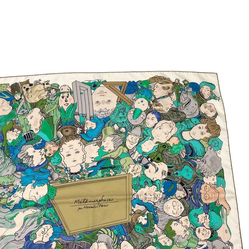 Hermes Scarf Silk Carre 90 Metamorphose By Multicolor Box — view 4
