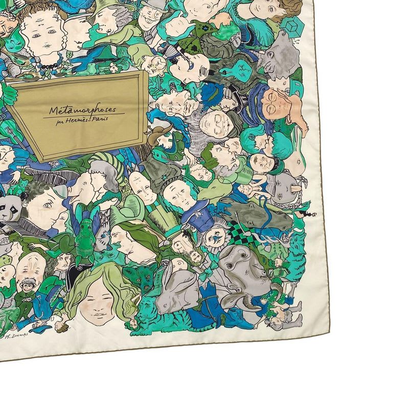 Hermes Scarf Silk Carre 90 Metamorphose By Multicolor Box — view 6