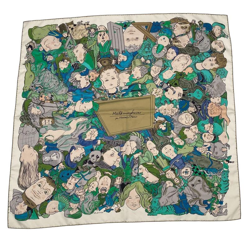 Hermes Scarf Silk Carre 90 Metamorphose By Multicolor Box — view 2