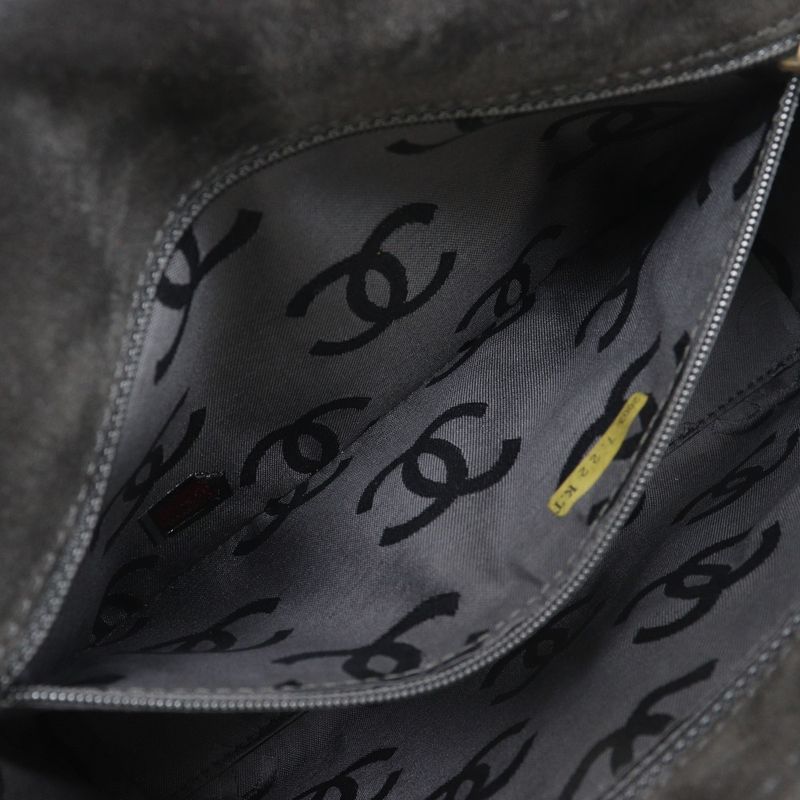 Chanel Wild Stitch Suede Black Shoulder Bag — view 6