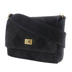 Chanel Wild Stitch Suede Black Shoulder Bag — view 2