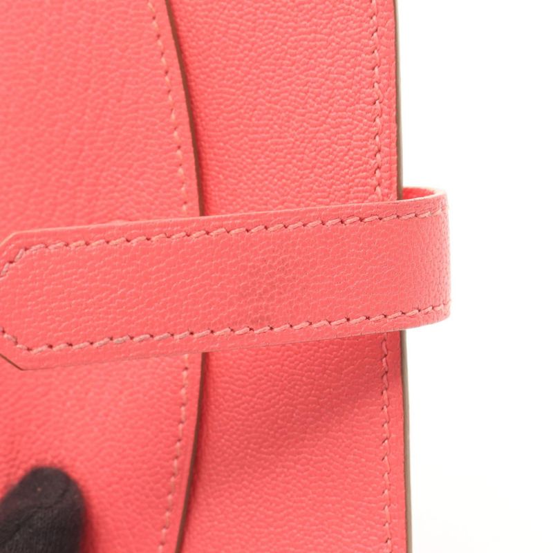 Hermes Card Case Bearn Mini Rose Azalea Leather — view 9