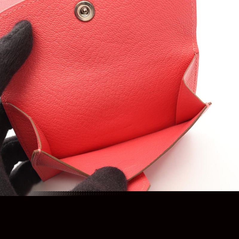 Hermes Card Case Bearn Mini Rose Azalea Leather — view 5