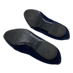 Hermes Pegase Pegasus Flat Shoes Suede Navy Silver Kelly Hardware Loafers — view 6
