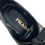Prada Flat Shoes Black Red Pink Lace Up Heart Platform — view 7