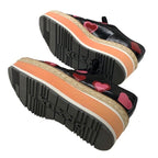 Prada Flat Shoes Black Red Pink Lace Up Heart Platform — view 6