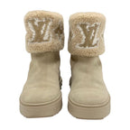 Louis Vuitton Snowdrop Line Monogram Boots Short Shoes Suede Beige Mouton — view 2