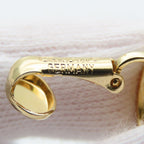 Christian Dior Earrings CD Logo Metal Rhinestone Gold GP Plating Accessory — view 7