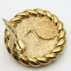 Christian Dior Earrings Logo Metal Gold Plated GP Accessories — view 6