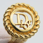 Christian Dior Earrings Logo Metal Gold Plated GP Accessories — view 5