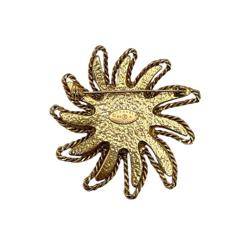 Chanel Brooch Sun Motif Coco Mark Accessories GP 94 — view 3