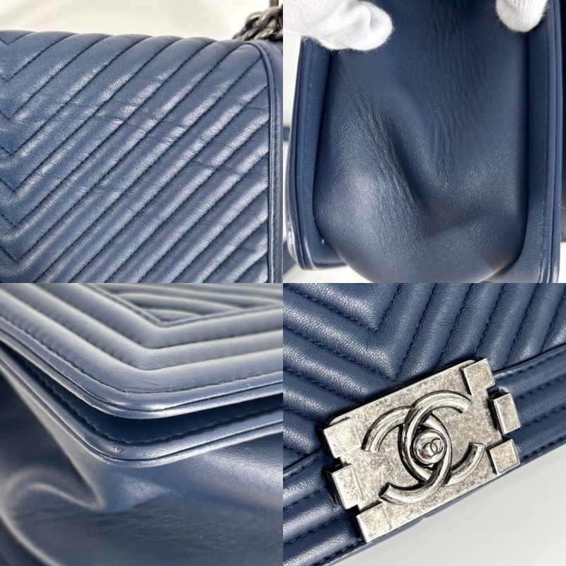 Chanel Shoulder Bag Boy Chain Chevron Crossbody — view 7